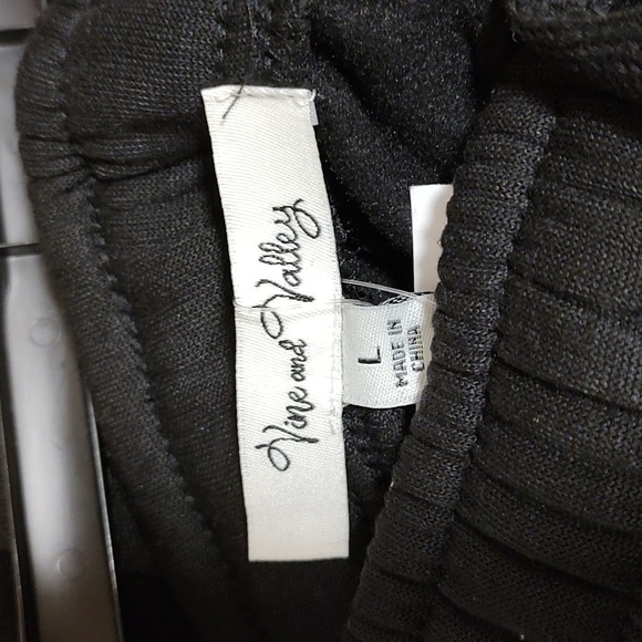 Ladies Fleece Lined Wide Legs Sweatpants With  Side Pockets Size Large - Picture 5 of 6